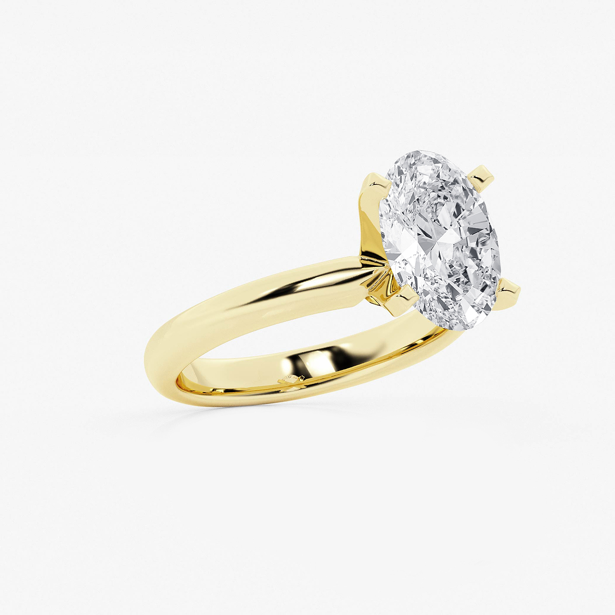 Additional Image 1 for  2 1/2 ctw Oval Lab Grown Diamond Classic Solitaire Engagement Ring
