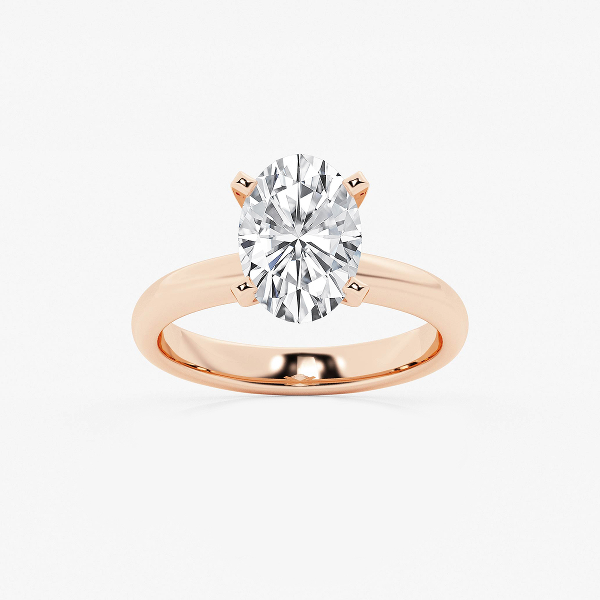 8 ctw Oval Lab Grown Diamond Classic Solitaire Engagement Ring