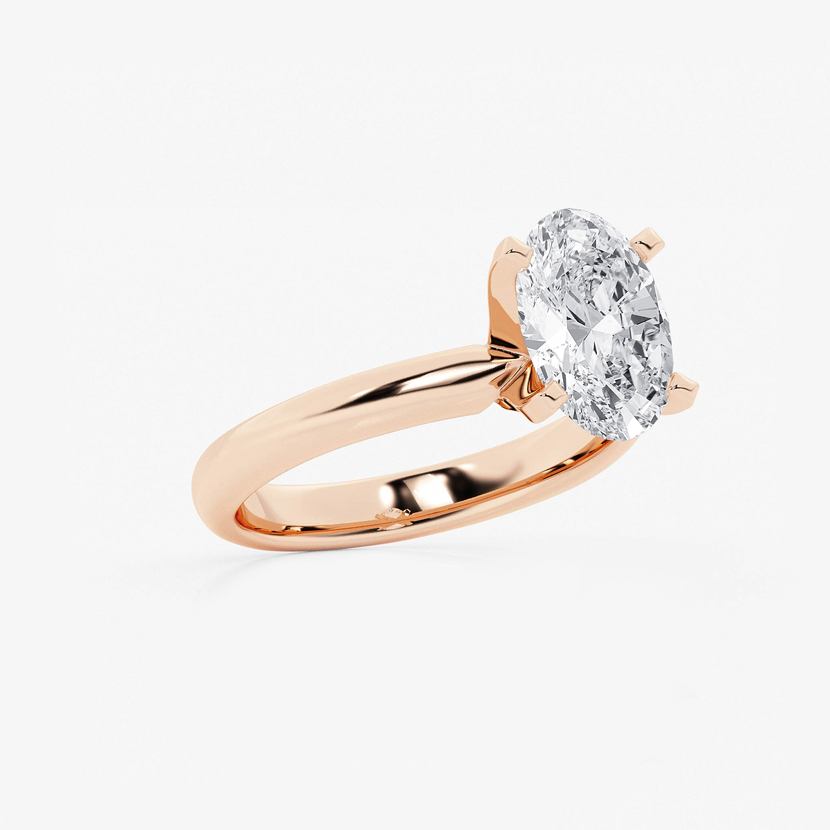 Additional Image 1 for  8 ctw Oval Lab Grown Diamond Classic Solitaire Engagement Ring