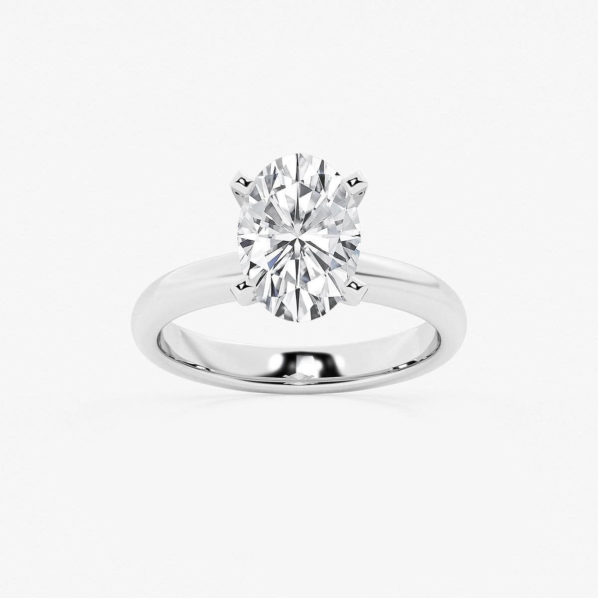 8 ctw Oval Lab Grown Diamond Classic Solitaire Engagement Ring