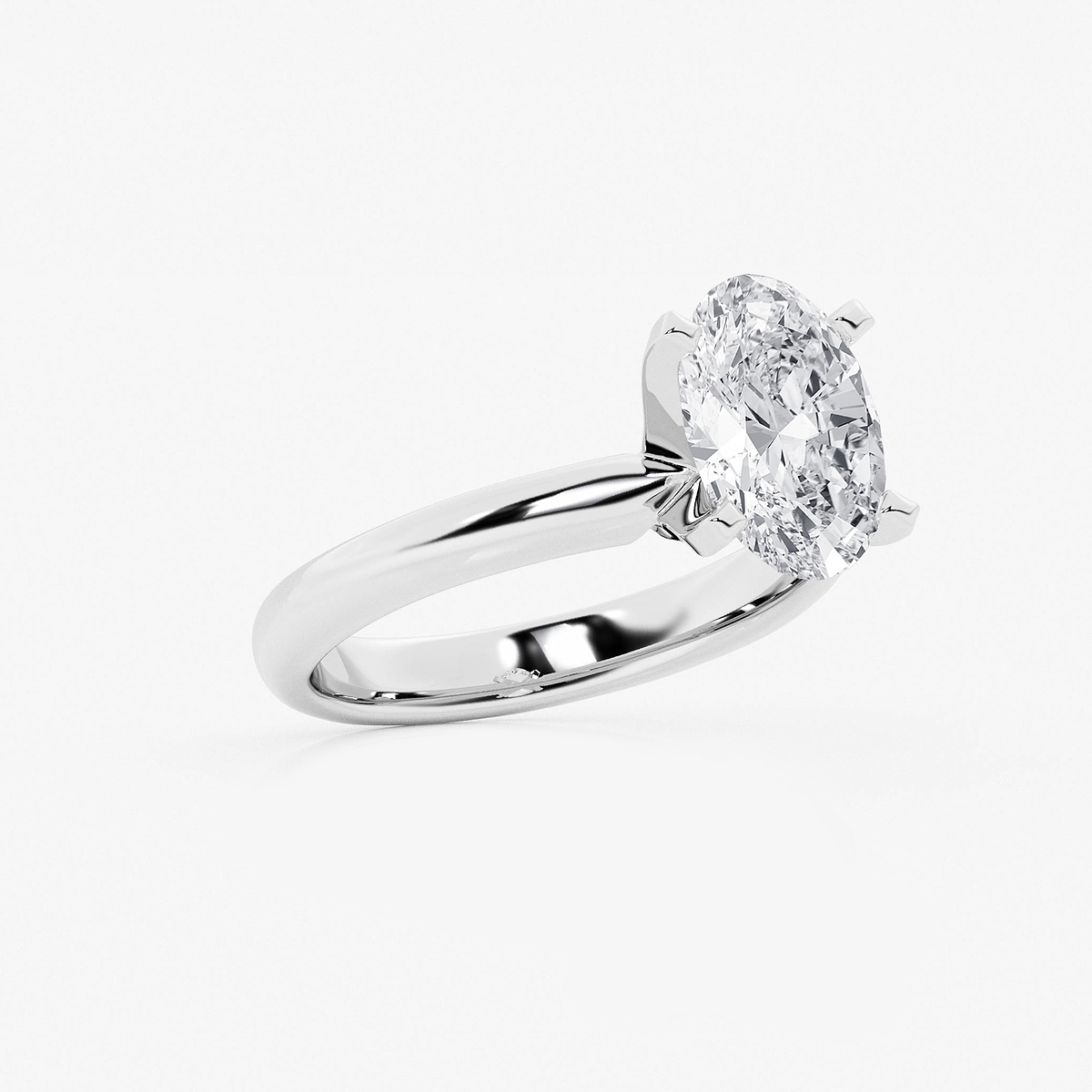 Additional Image 1 for  8 ctw Oval Lab Grown Diamond Classic Solitaire Engagement Ring
