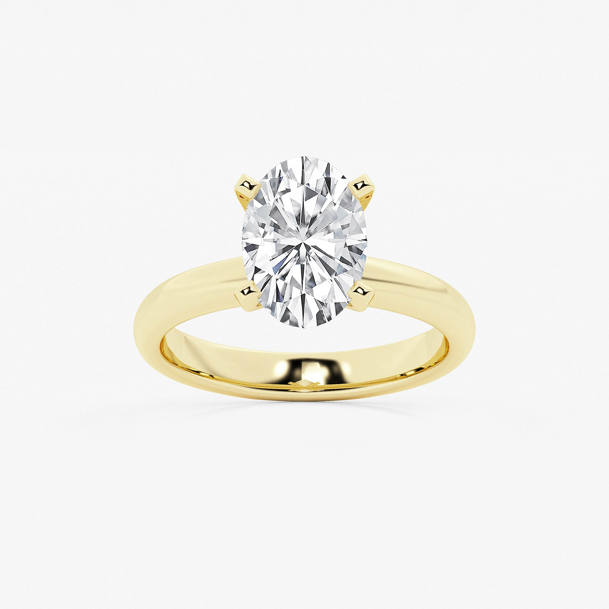 8 ctw Oval Lab Grown Diamond Classic Solitaire Engagement Ring