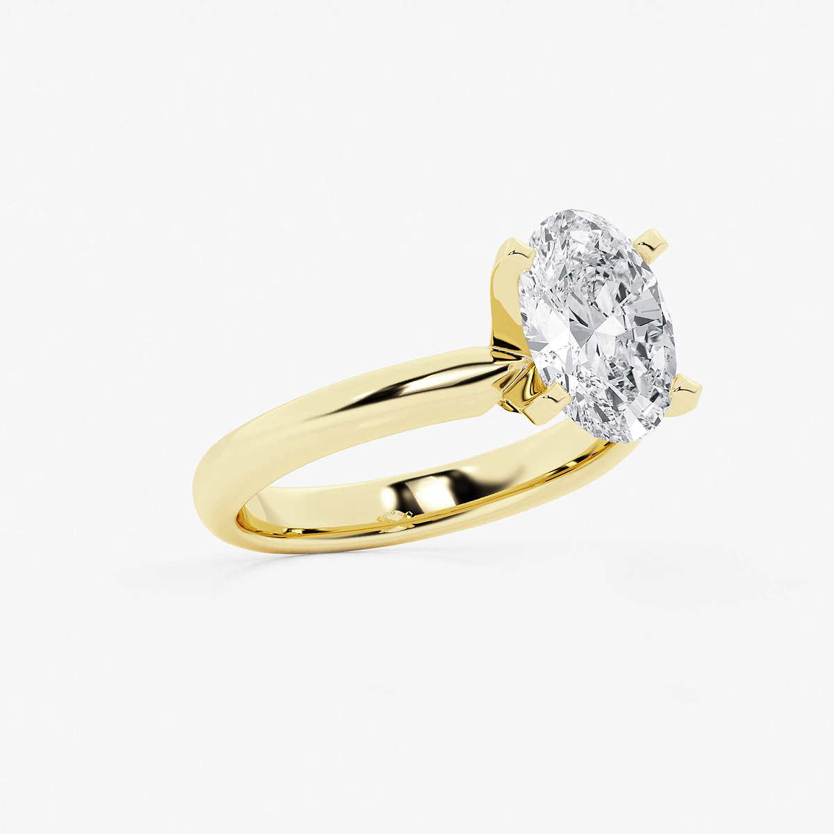 Additional Image 1 for  8 ctw Oval Lab Grown Diamond Classic Solitaire Engagement Ring