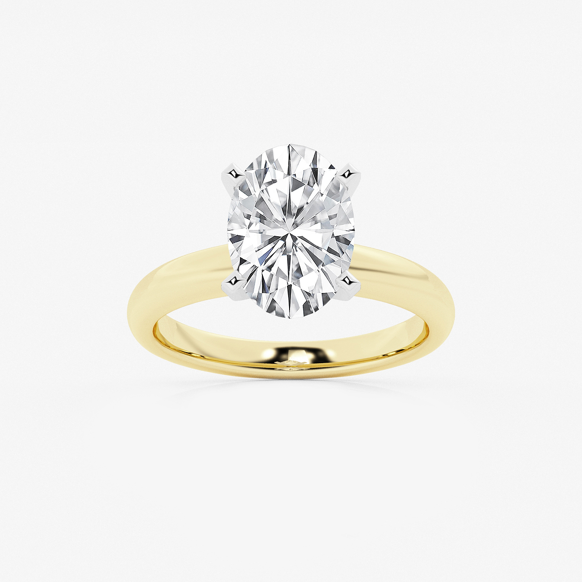 3 ctw Oval Lab Grown Diamond Classic Solitaire Engagement Ring