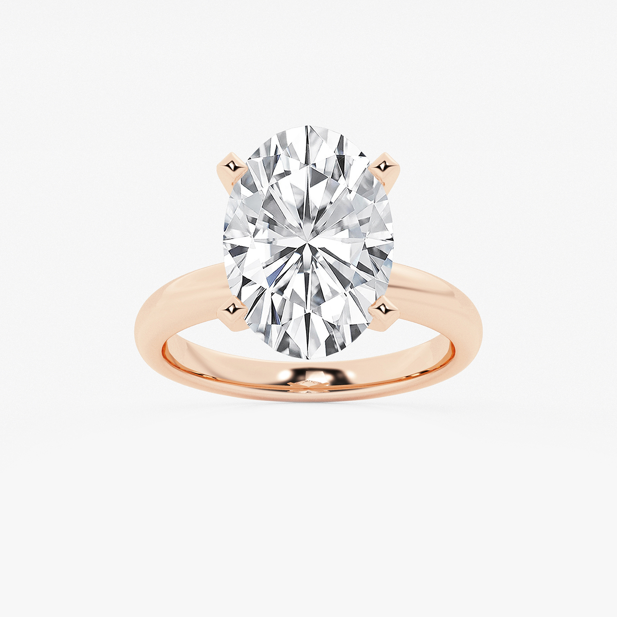 6 ctw Oval Lab Grown Diamond Classic Solitaire Engagement Ring