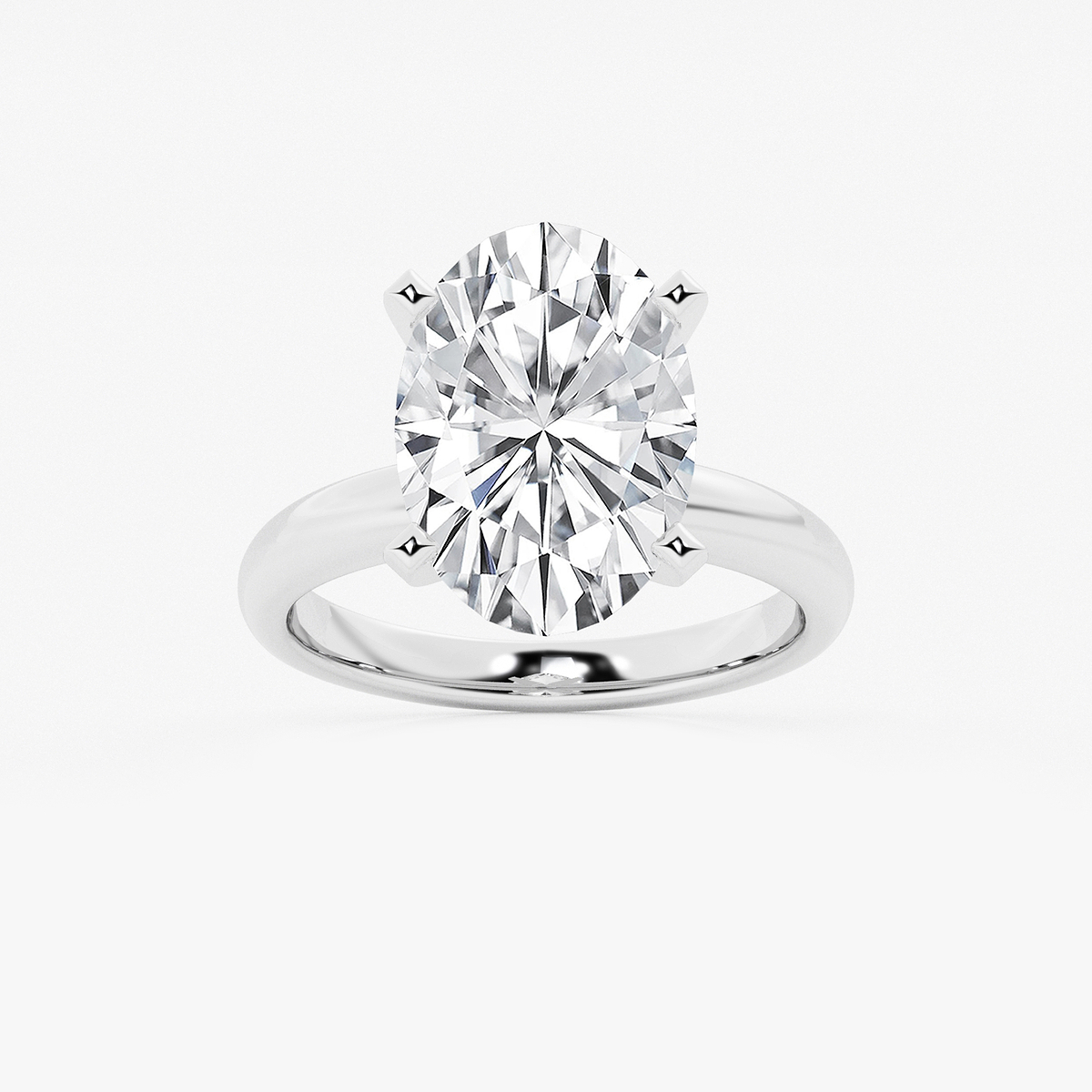 6 ctw Oval Lab Grown Diamond Classic Solitaire Engagement Ring