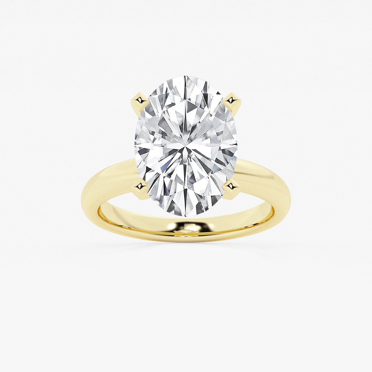 6 ctw Oval Lab Grown Diamond Classic Solitaire Engagement Ring