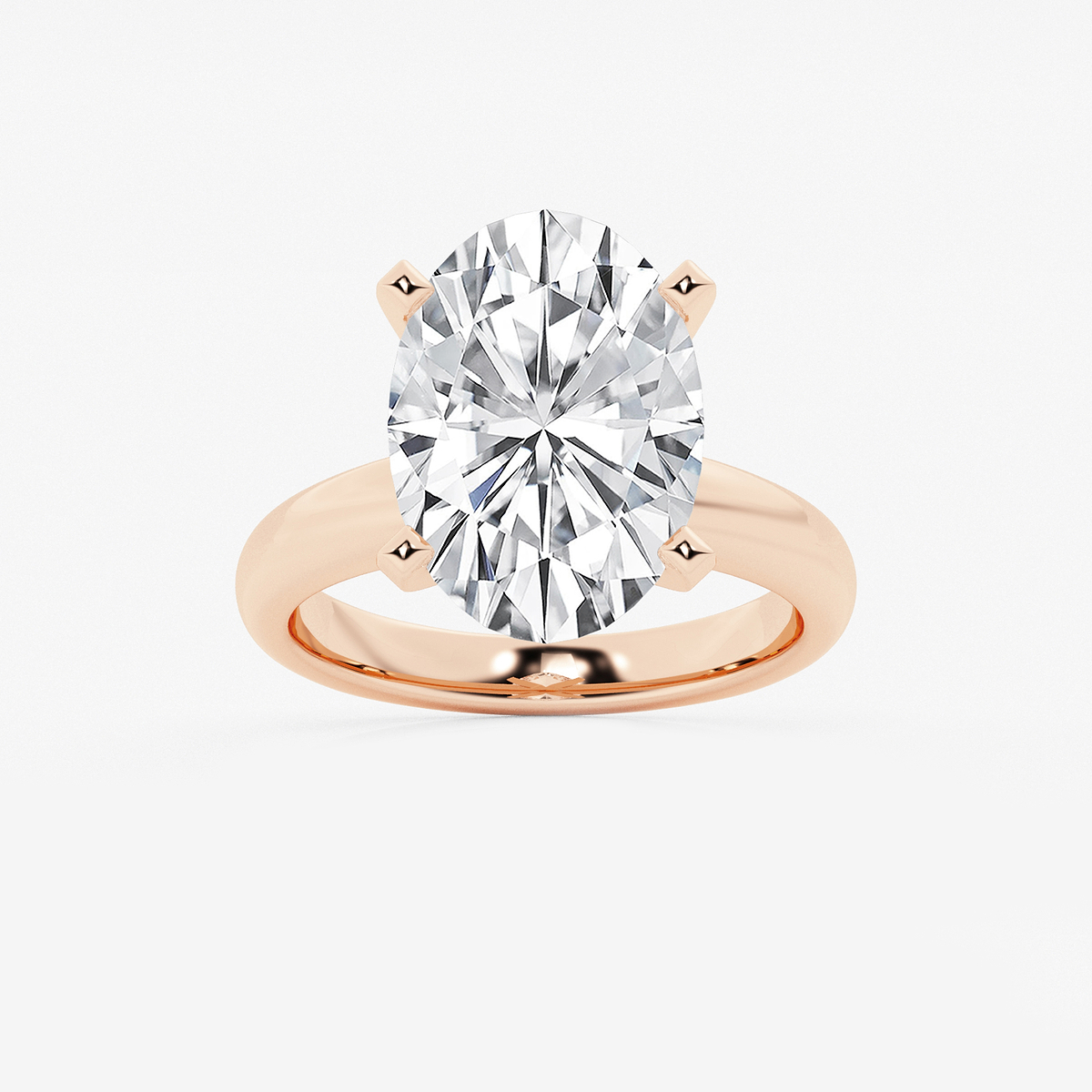7 ctw Oval Lab Grown Diamond Classic Solitaire Engagement Ring