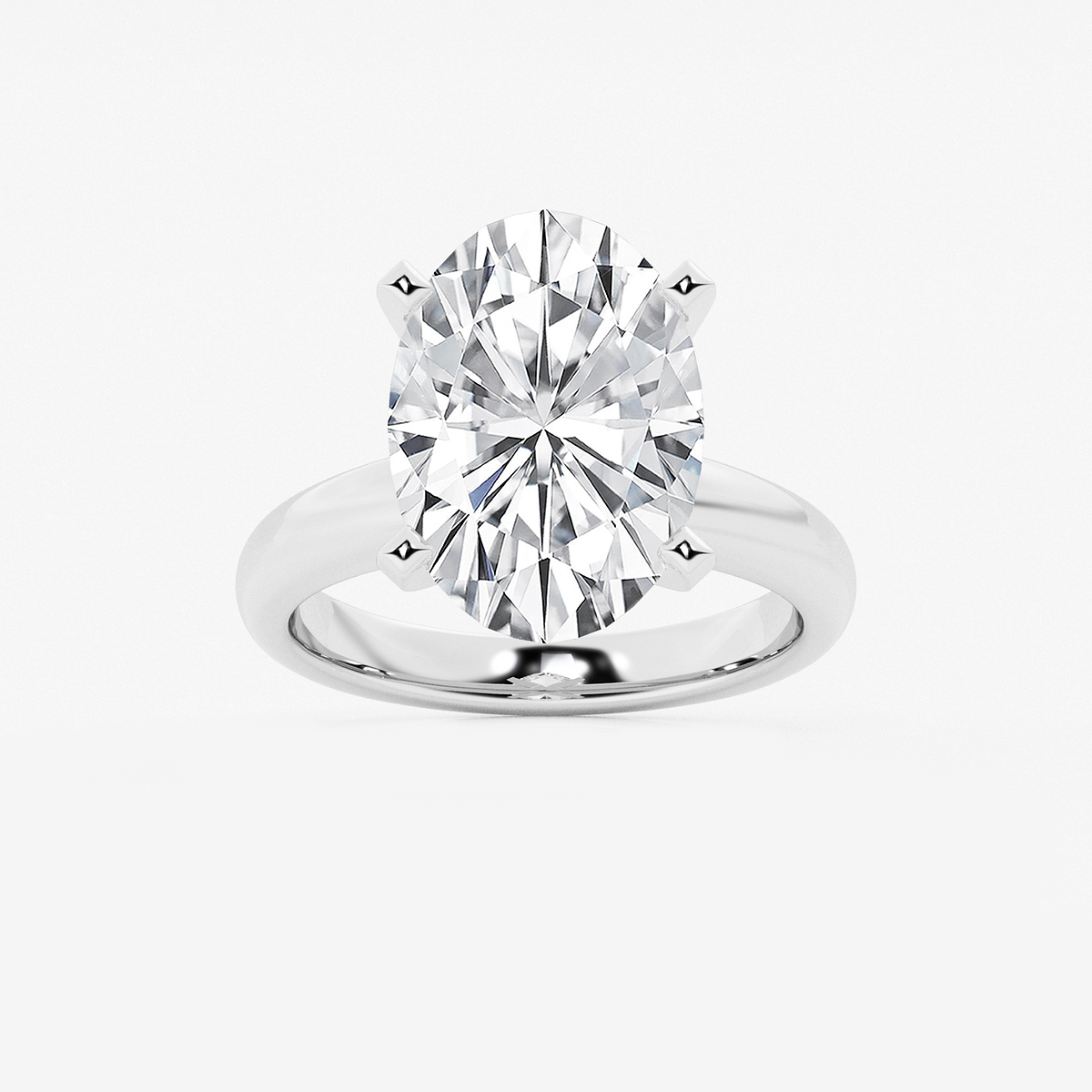 7 ctw Oval Lab Grown Diamond Classic Solitaire Engagement Ring