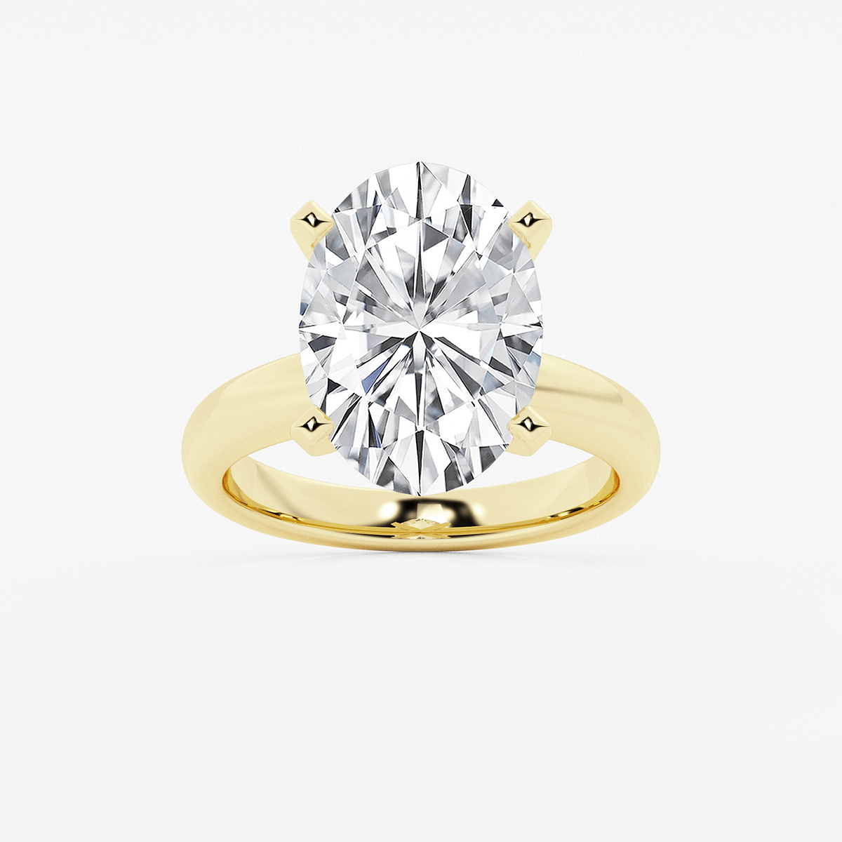 7 ctw Oval Lab Grown Diamond Classic Solitaire Engagement Ring