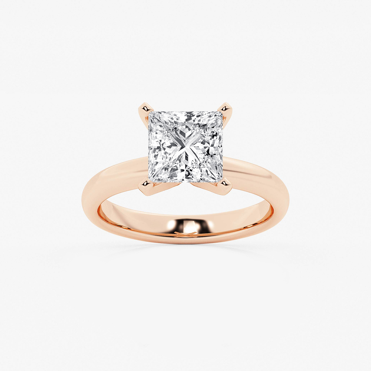 2 1/2 ctw Princess Lab Grown Diamond Classic Solitaire Engagement Ring