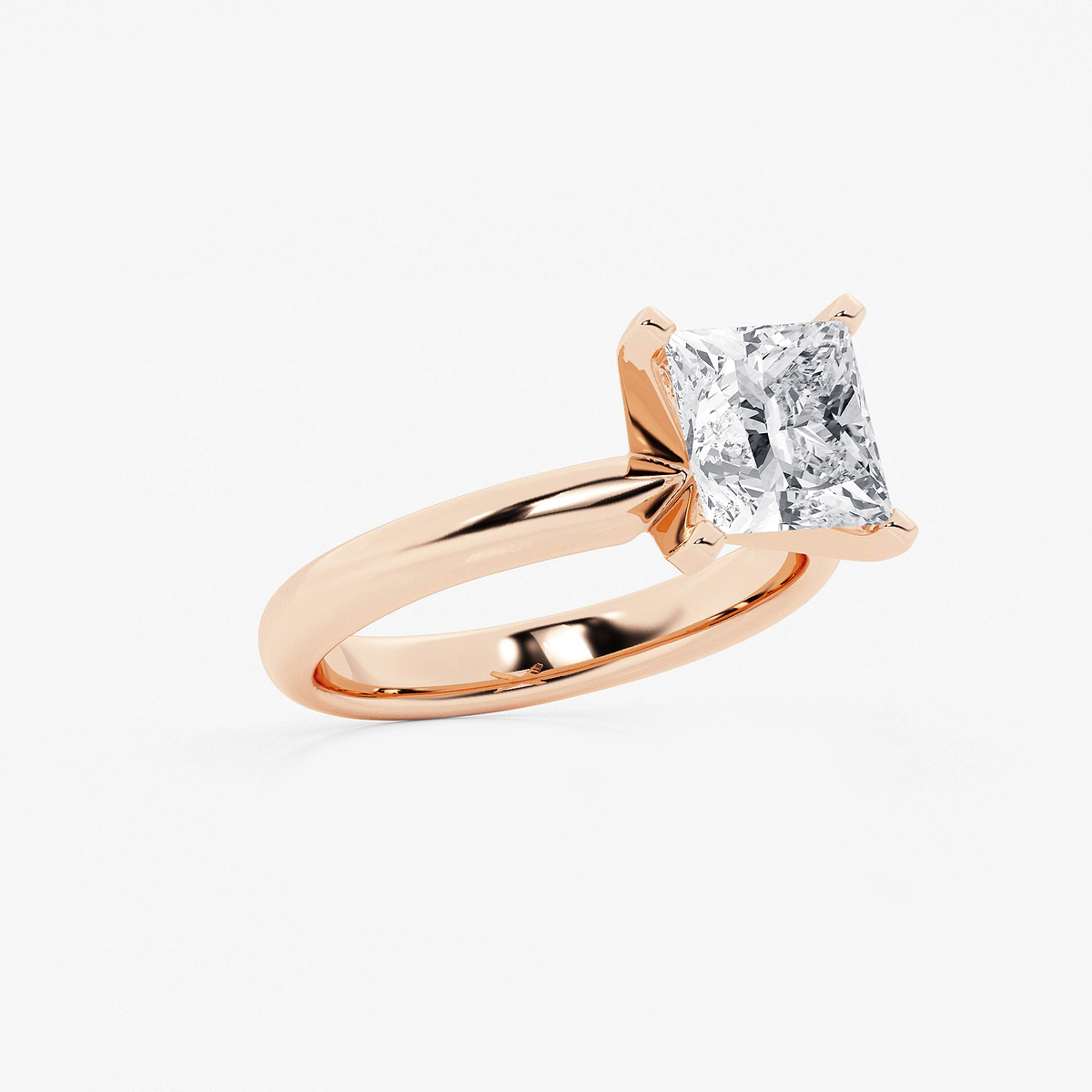 Additional Image 1 for  2 1/2 ctw Princess Lab Grown Diamond Classic Solitaire Engagement Ring