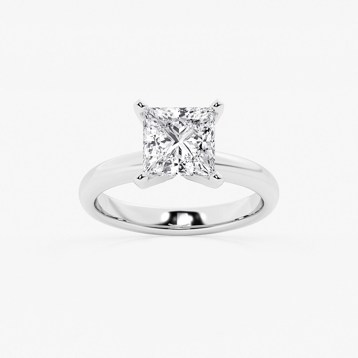 2 1/2 ctw Princess Lab Grown Diamond Classic Solitaire Engagement Ring