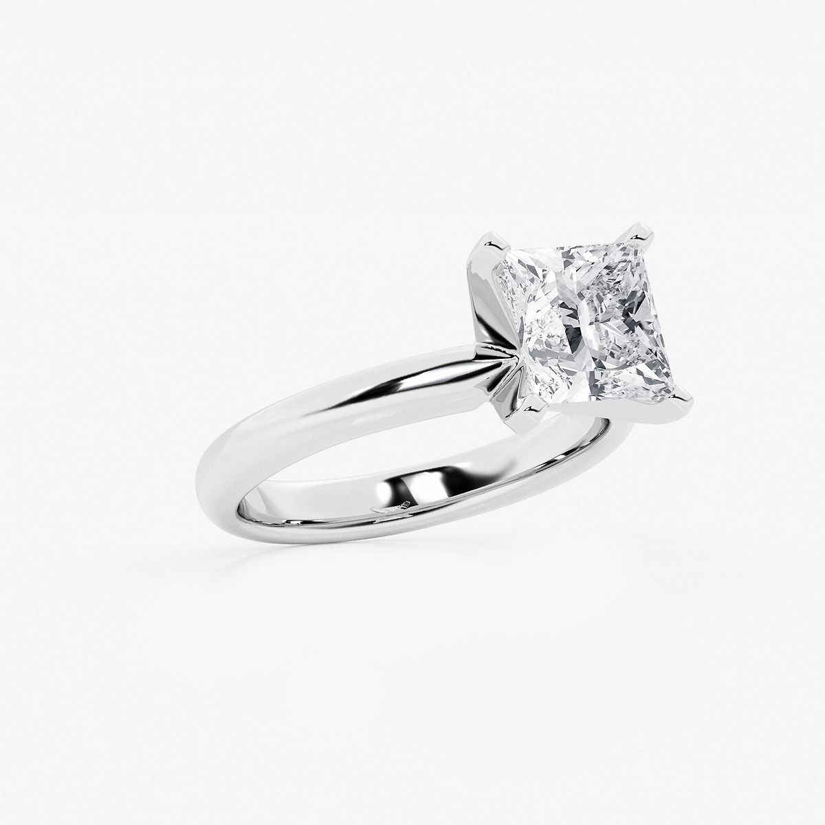 Additional Image 1 for  2 1/2 ctw Princess Lab Grown Diamond Classic Solitaire Engagement Ring