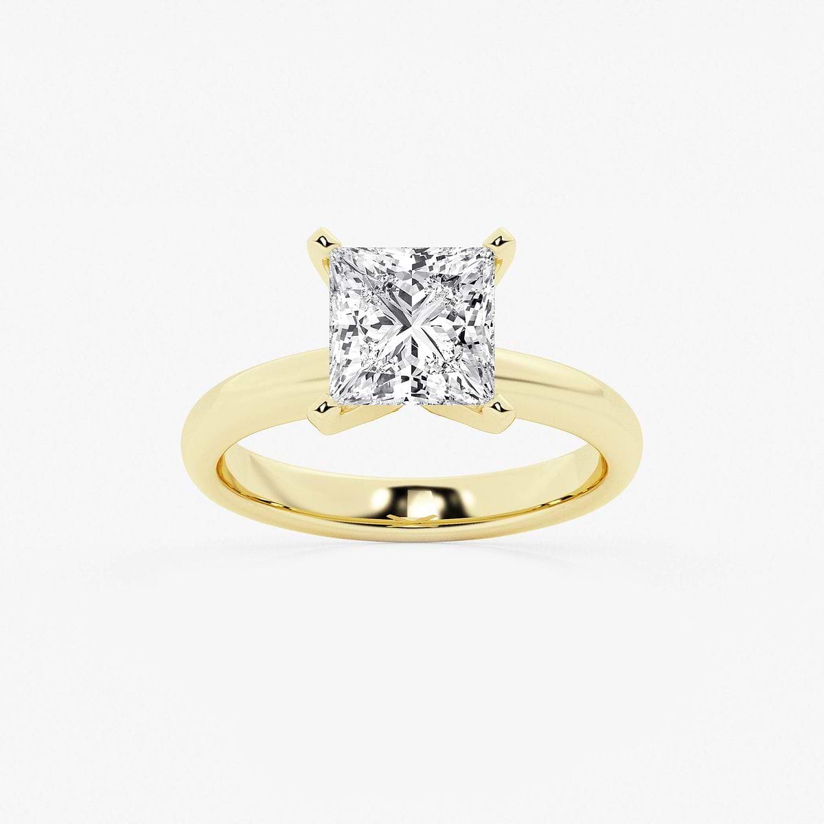 2 1/2 ctw Princess Lab Grown Diamond Classic Solitaire Engagement Ring