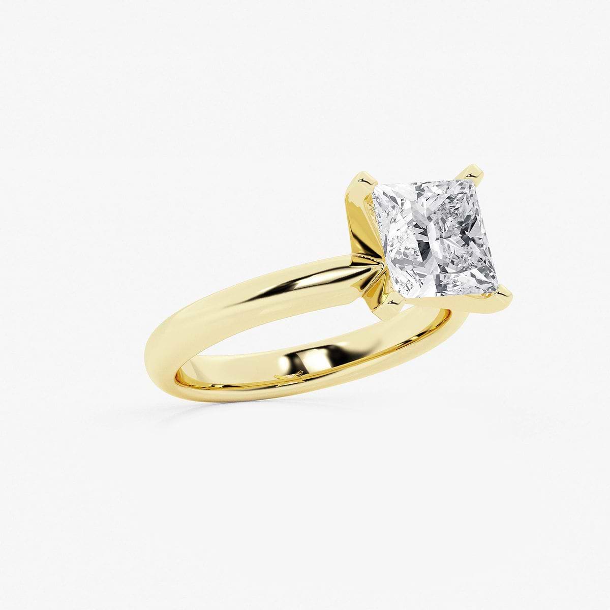 Additional Image 1 for  2 1/2 ctw Princess Lab Grown Diamond Classic Solitaire Engagement Ring
