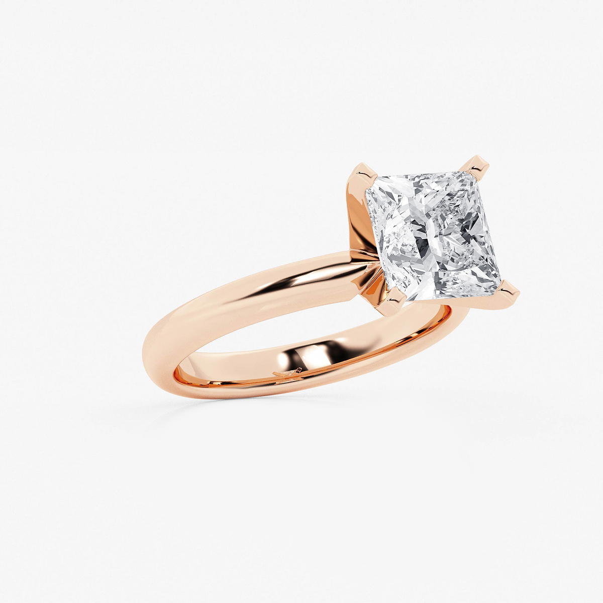 Additional Image 1 for  5 ctw Princess Lab Grown Diamond Classic Solitaire Engagement Ring