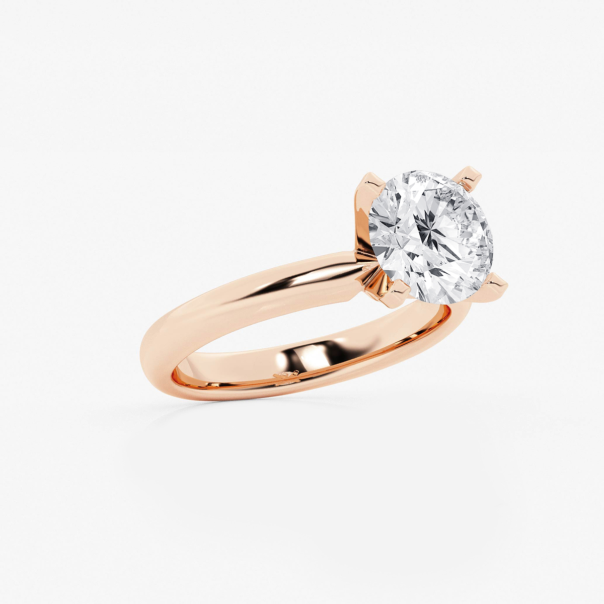 Additional Image 1 for  2 1/2 ctw Round Lab Grown Diamond Classic Solitaire Engagement Ring