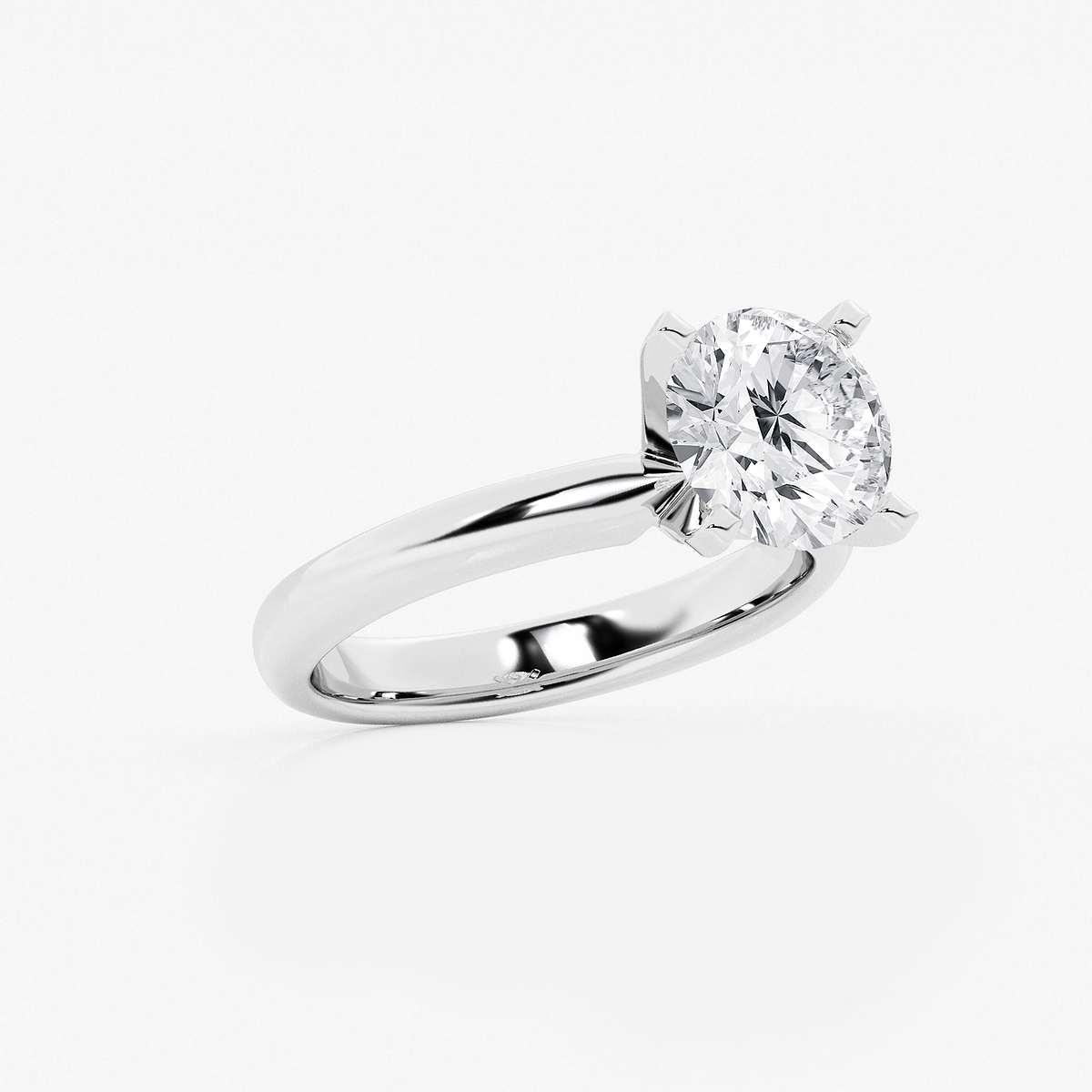 Additional Image 1 for  2 1/2 ctw Round Lab Grown Diamond Classic Solitaire Engagement Ring