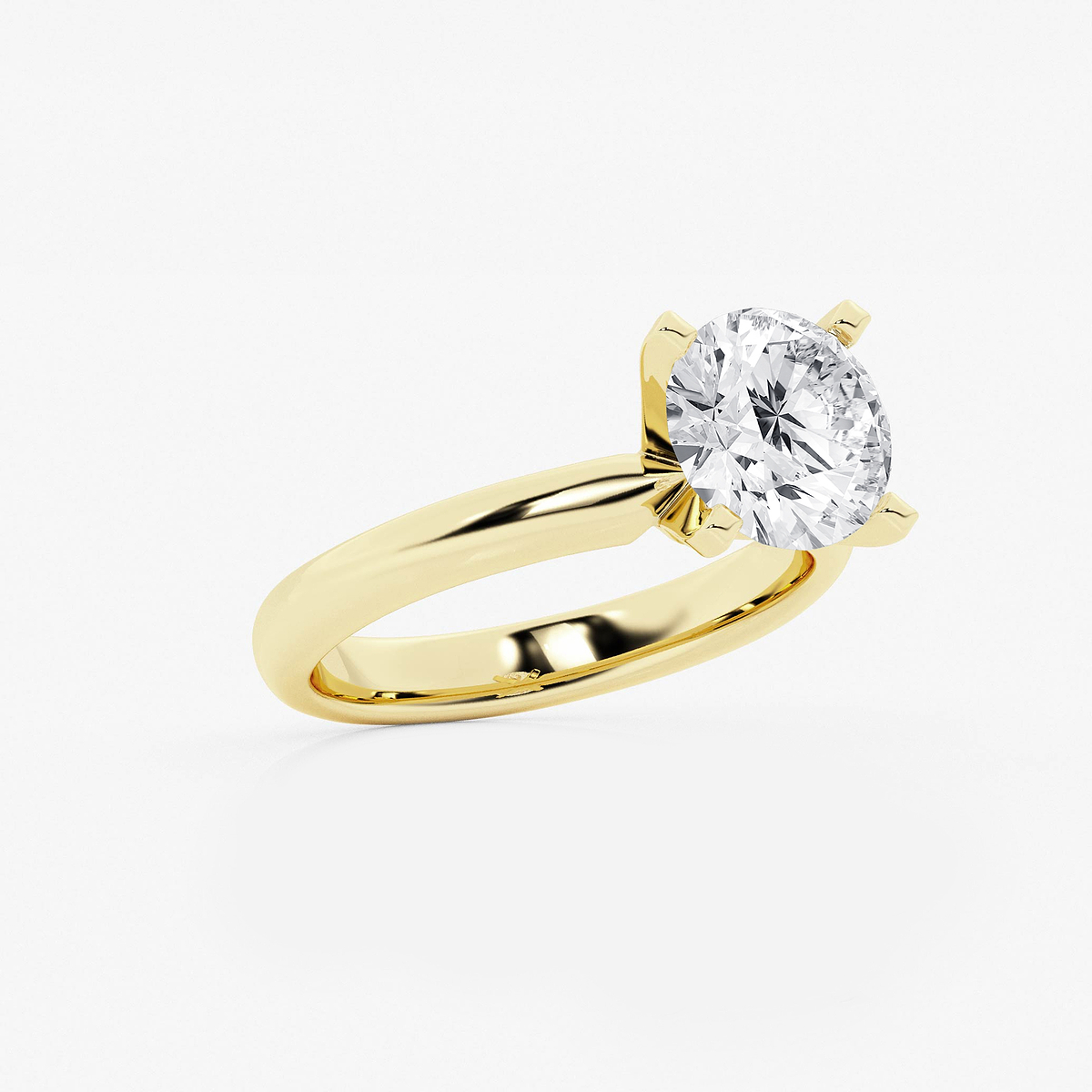 Additional Image 1 for  2 1/2 ctw Round Lab Grown Diamond Classic Solitaire Engagement Ring