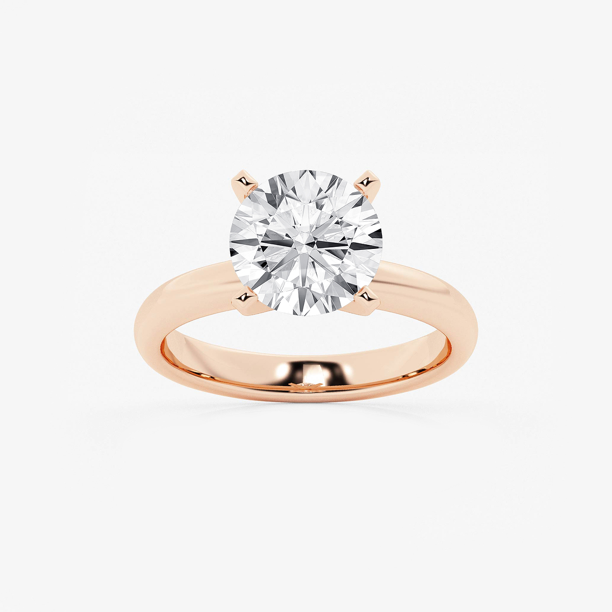 3 ctw Round Lab Grown Diamond Classic Solitaire Engagement Ring