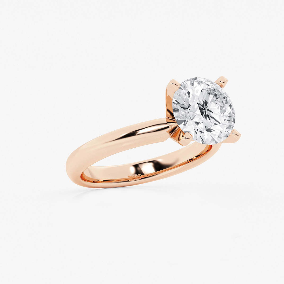 Additional Image 1 for  3 ctw Round Lab Grown Diamond Classic Solitaire Engagement Ring