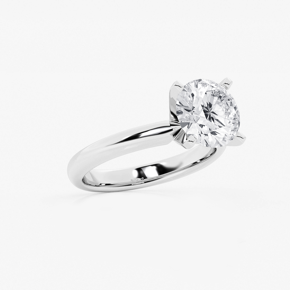 Additional Image 1 for  6 ctw Round Lab Grown Diamond Classic Solitaire Engagement Ring