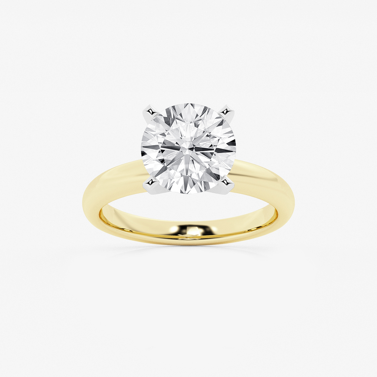 3 ctw Round Lab Grown Diamond Classic Solitaire Engagement Ring