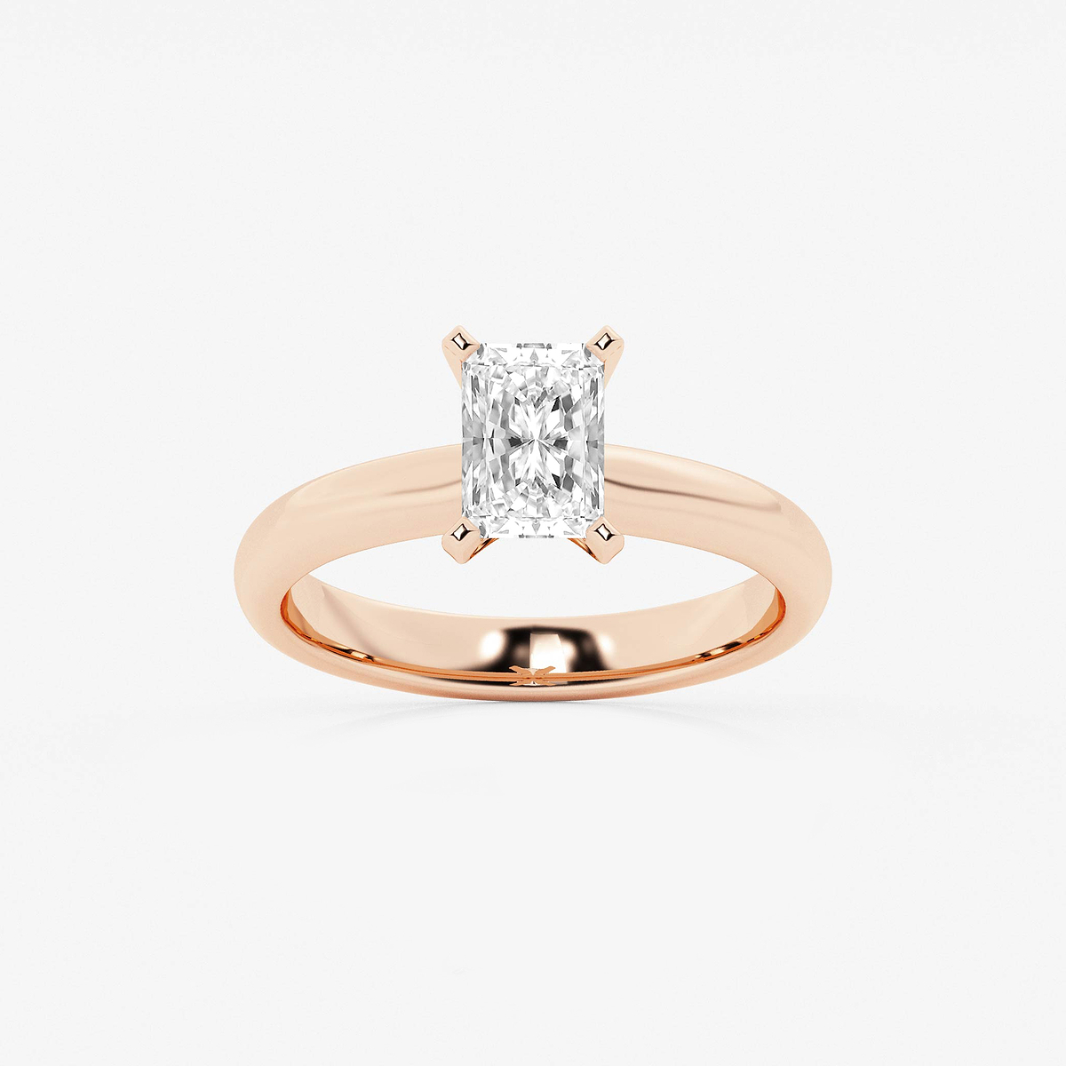 1 ctw Radiant Lab Grown Diamond Classic Solitaire Engagement Ring