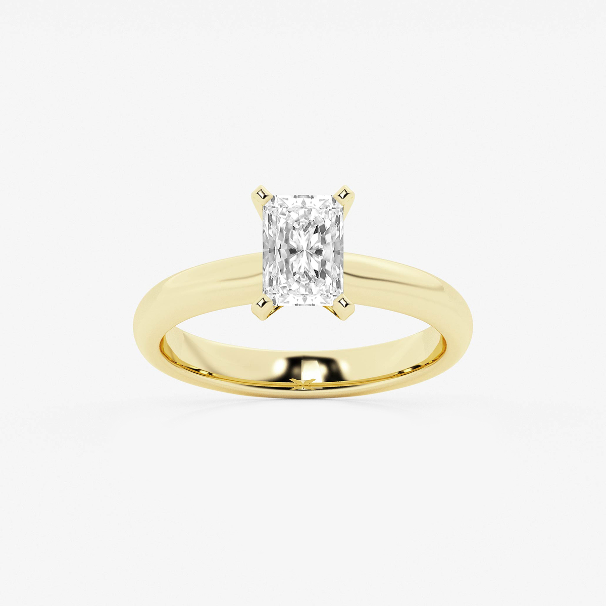 1 ctw Radiant Lab Grown Diamond Classic Solitaire Engagement Ring