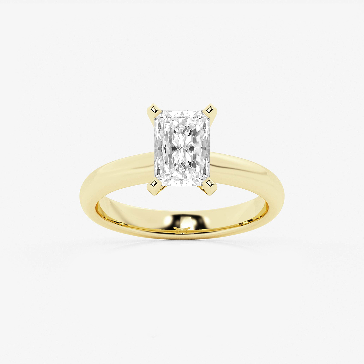 1 1/2 ctw Radiant Lab Grown Diamond Classic Solitaire Engagement Ring