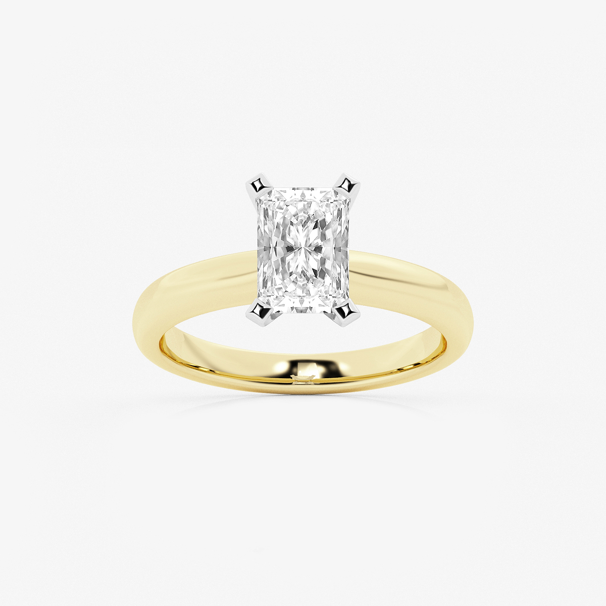 1 1/2 ctw Radiant Lab Grown Diamond Classic Solitaire Engagement Ring