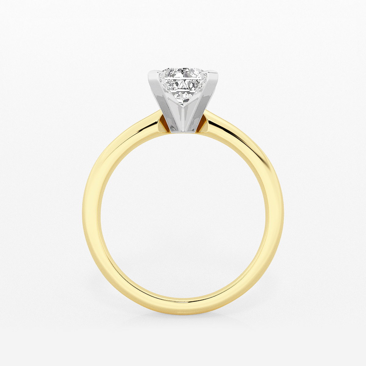 Additional Image 1 for  1 1/2 ctw Radiant Lab Grown Diamond Classic Solitaire Engagement Ring