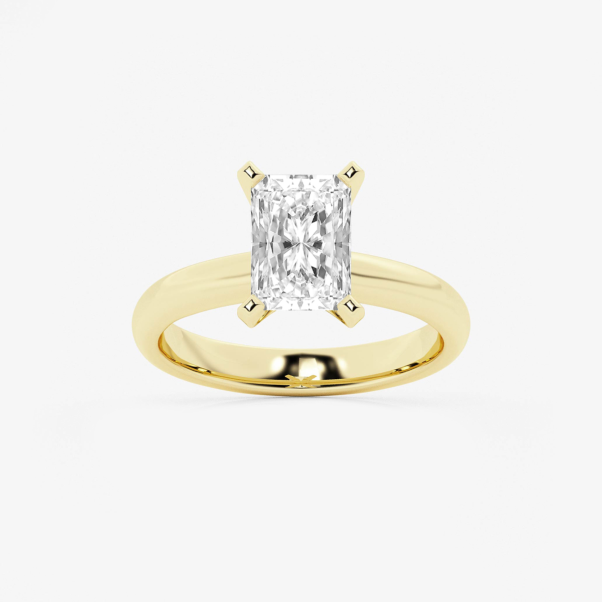 2 ctw Radiant Lab Grown Diamond Classic Solitaire Engagement Ring