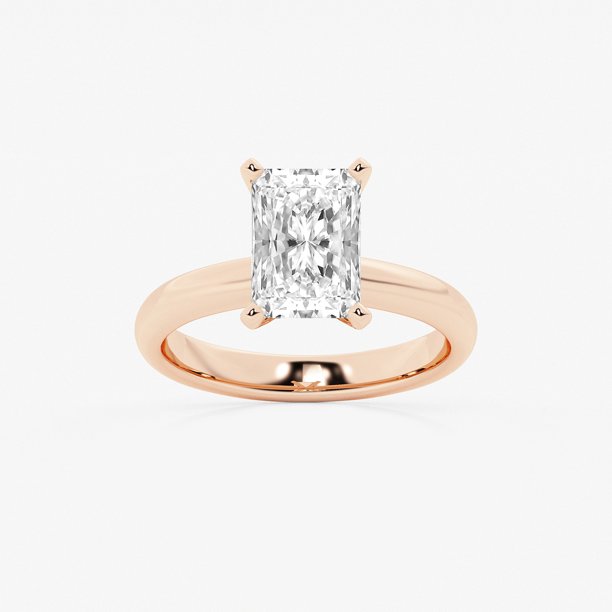 2 1/2 ctw Radiant Lab Grown Diamond Classic Solitaire Engagement Ring