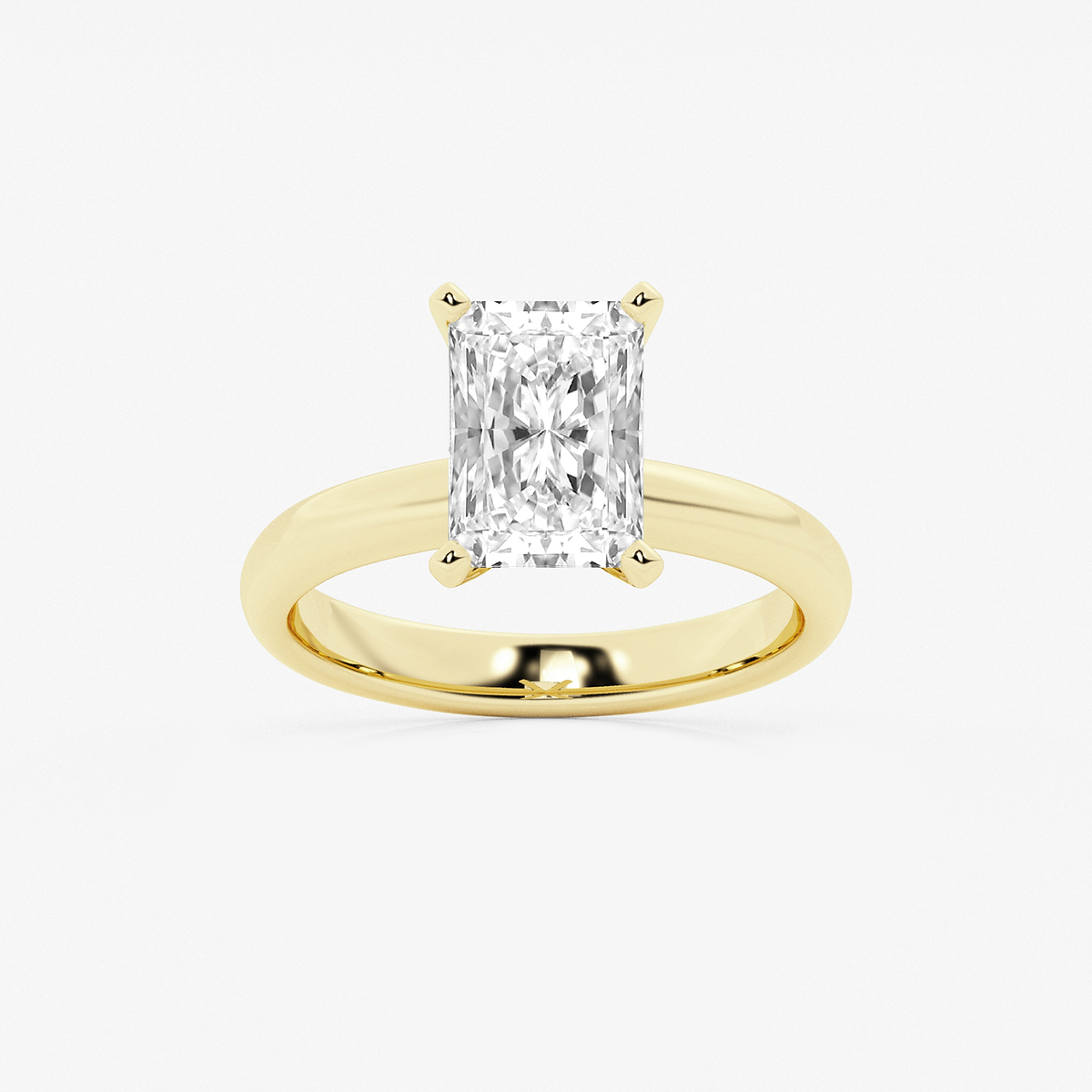 2 1/2 ctw Radiant Lab Grown Diamond Classic Solitaire Engagement Ring