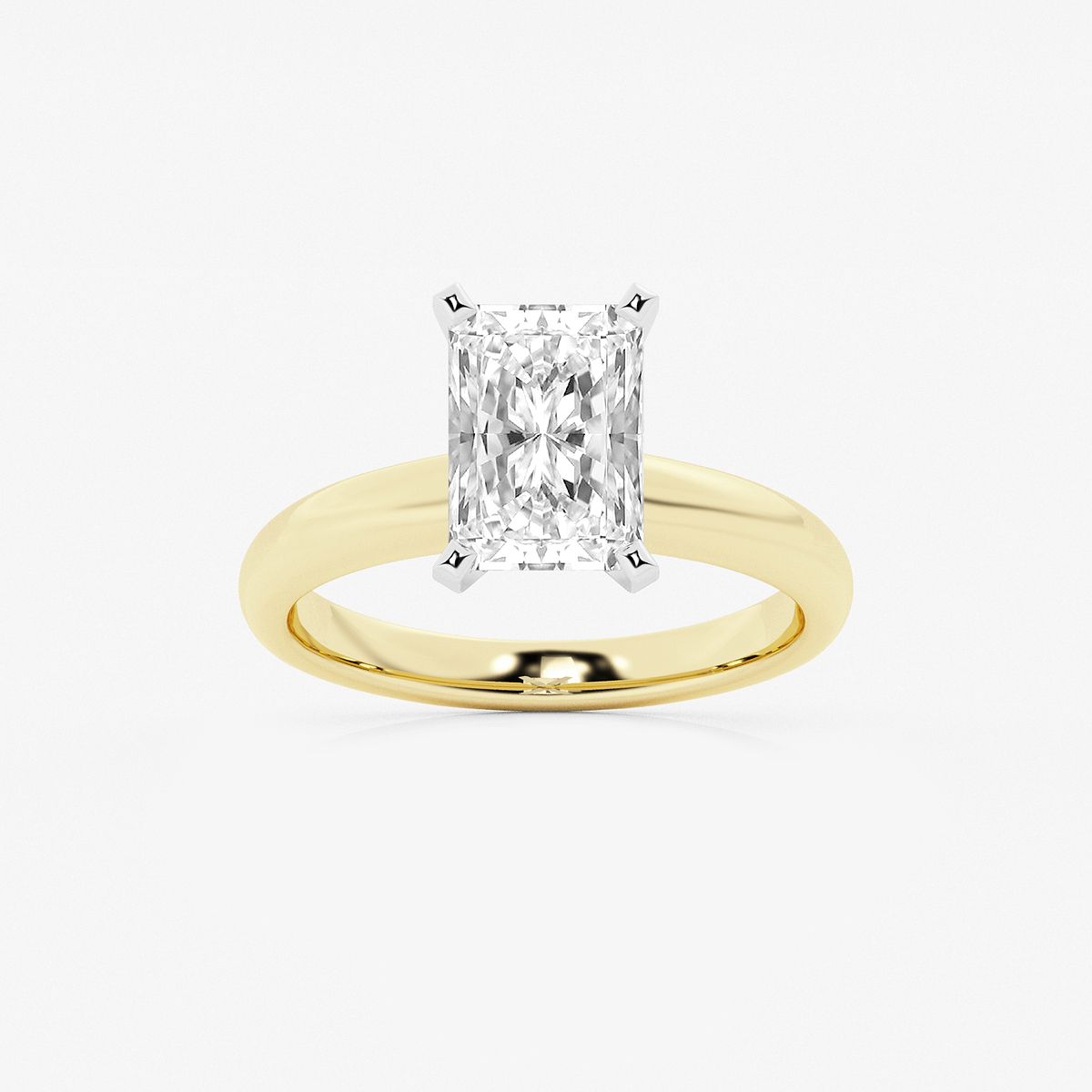 2 1/2 ctw Radiant Lab Grown Diamond Classic Solitaire Engagement Ring