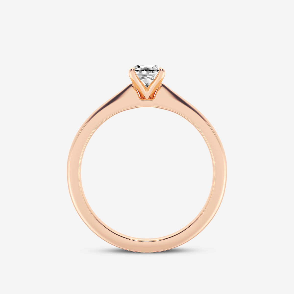 Additional Image 1 for  1/2 ctw Asscher Lab Grown Diamond Petite Solitaire Engagement Ring