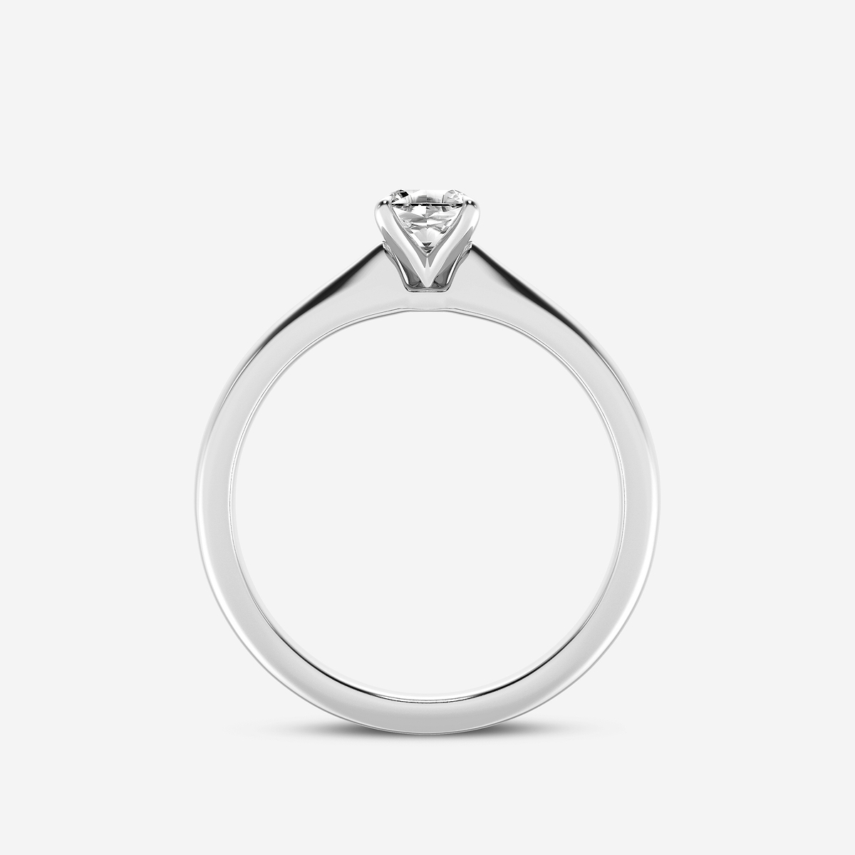 Additional Image 1 for  1/2 ctw Asscher Lab Grown Diamond Petite Solitaire Engagement Ring