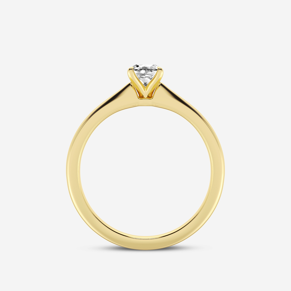 Additional Image 1 for  1/2 ctw Asscher Lab Grown Diamond Petite Solitaire Engagement Ring