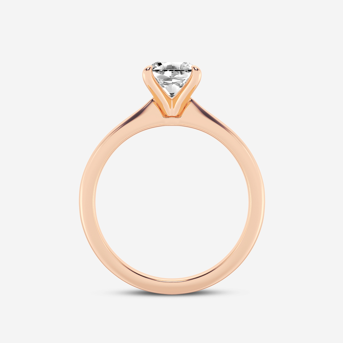 Additional Image 1 for  1 ctw Asscher Lab Grown Diamond Petite Solitaire Engagement Ring