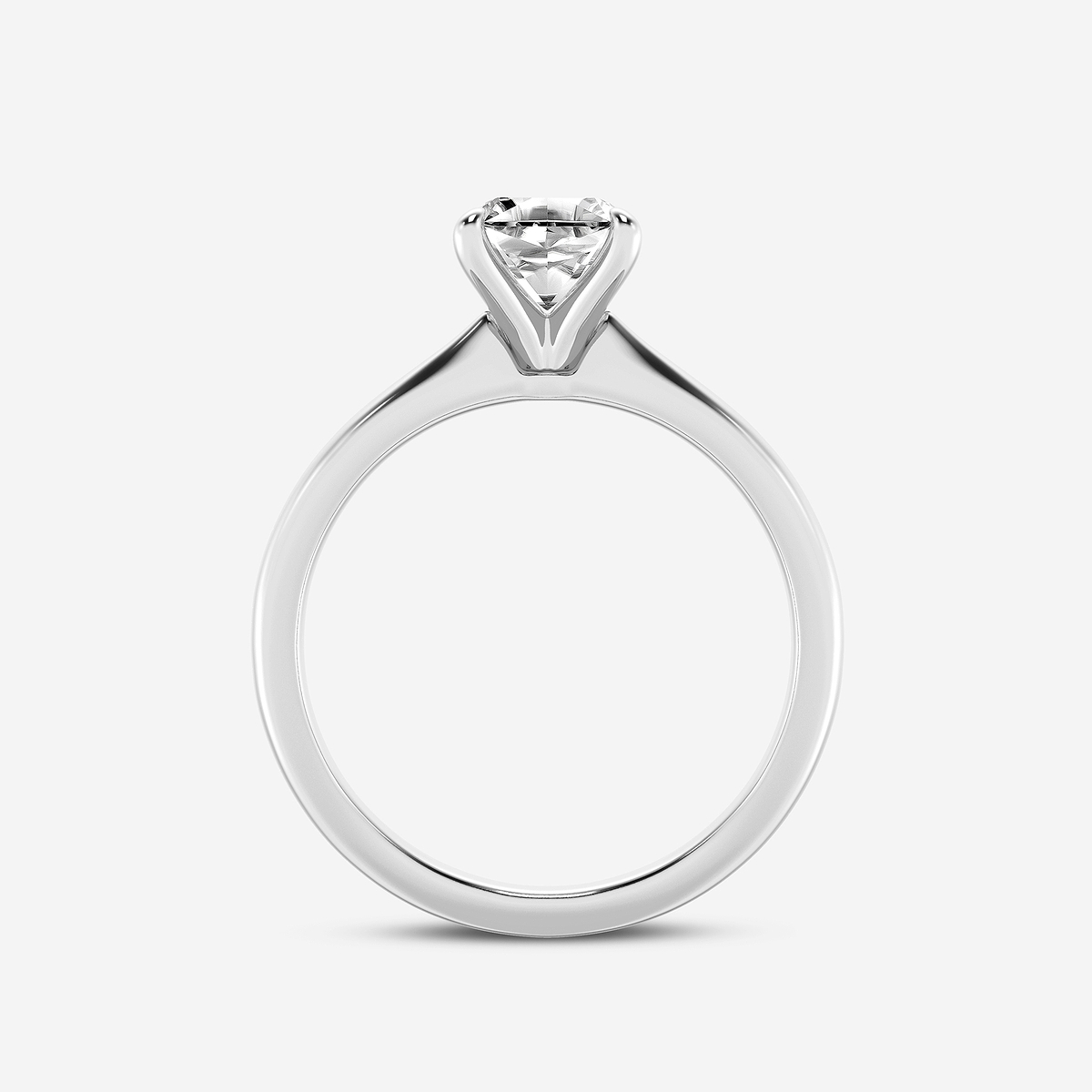 Additional Image 1 for  1 ctw Asscher Lab Grown Diamond Petite Solitaire Engagement Ring