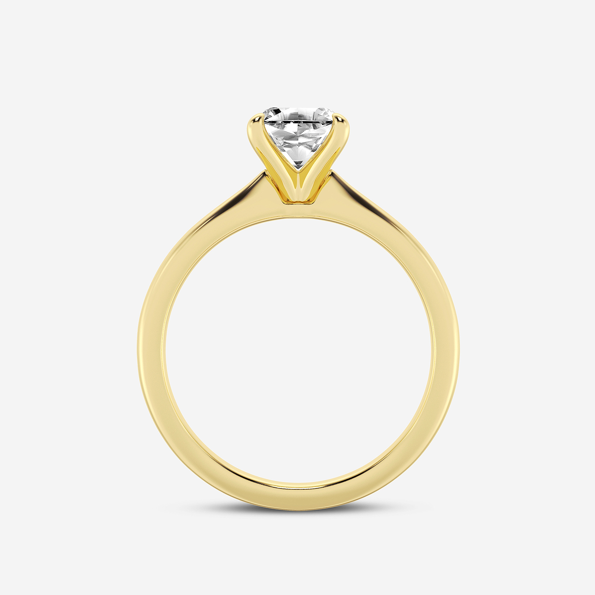 Additional Image 1 for  1 ctw Asscher Lab Grown Diamond Petite Solitaire Engagement Ring