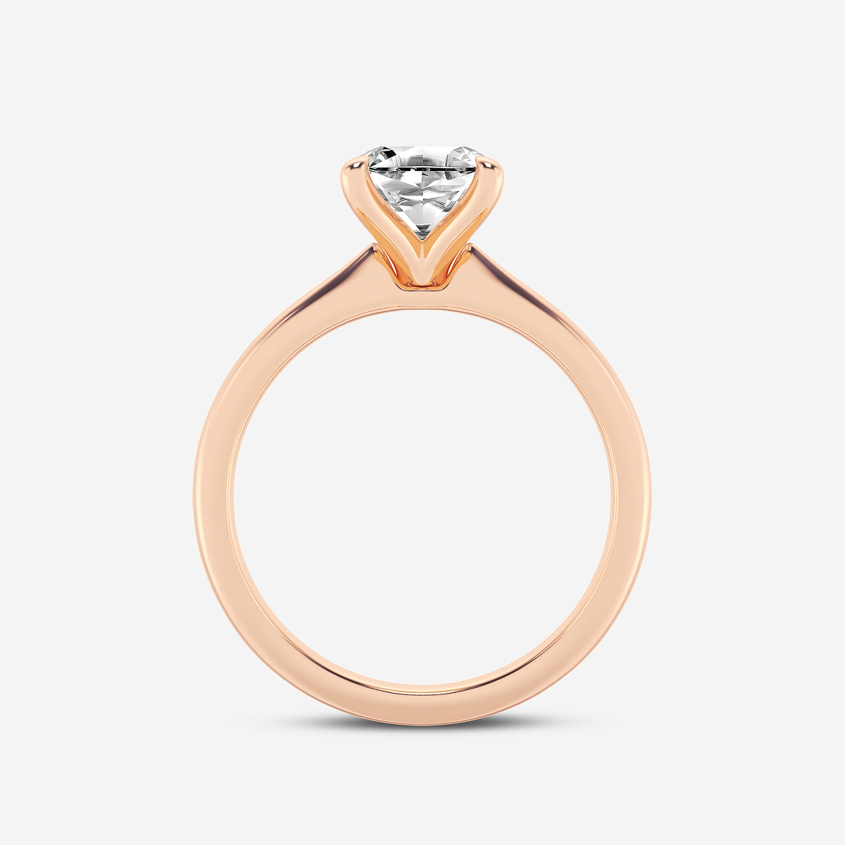 Additional Image 1 for  1 1/2 ctw Asscher Lab Grown Diamond Petite Solitaire Engagement Ring