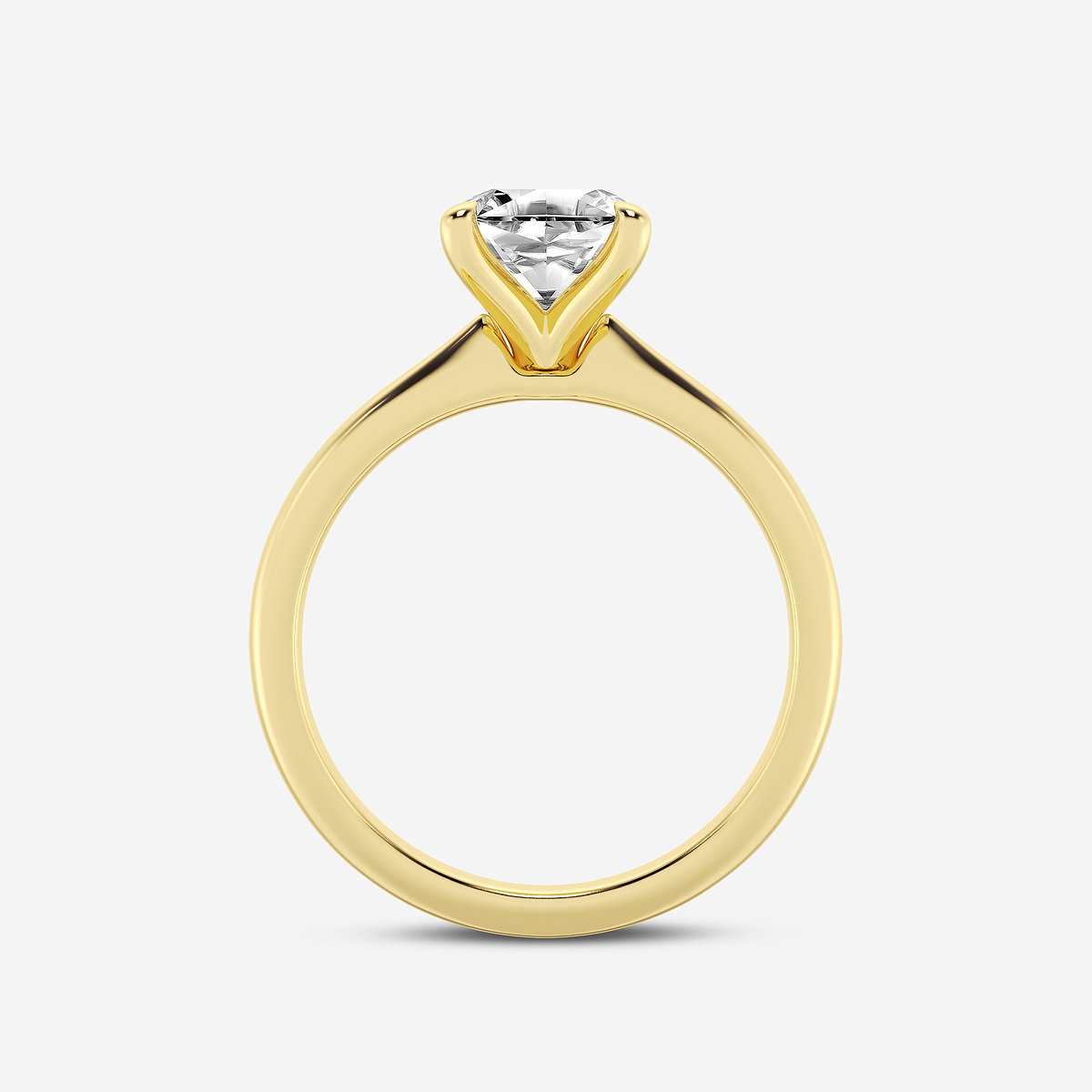 Additional Image 1 for  1 1/2 ctw Asscher Lab Grown Diamond Petite Solitaire Engagement Ring