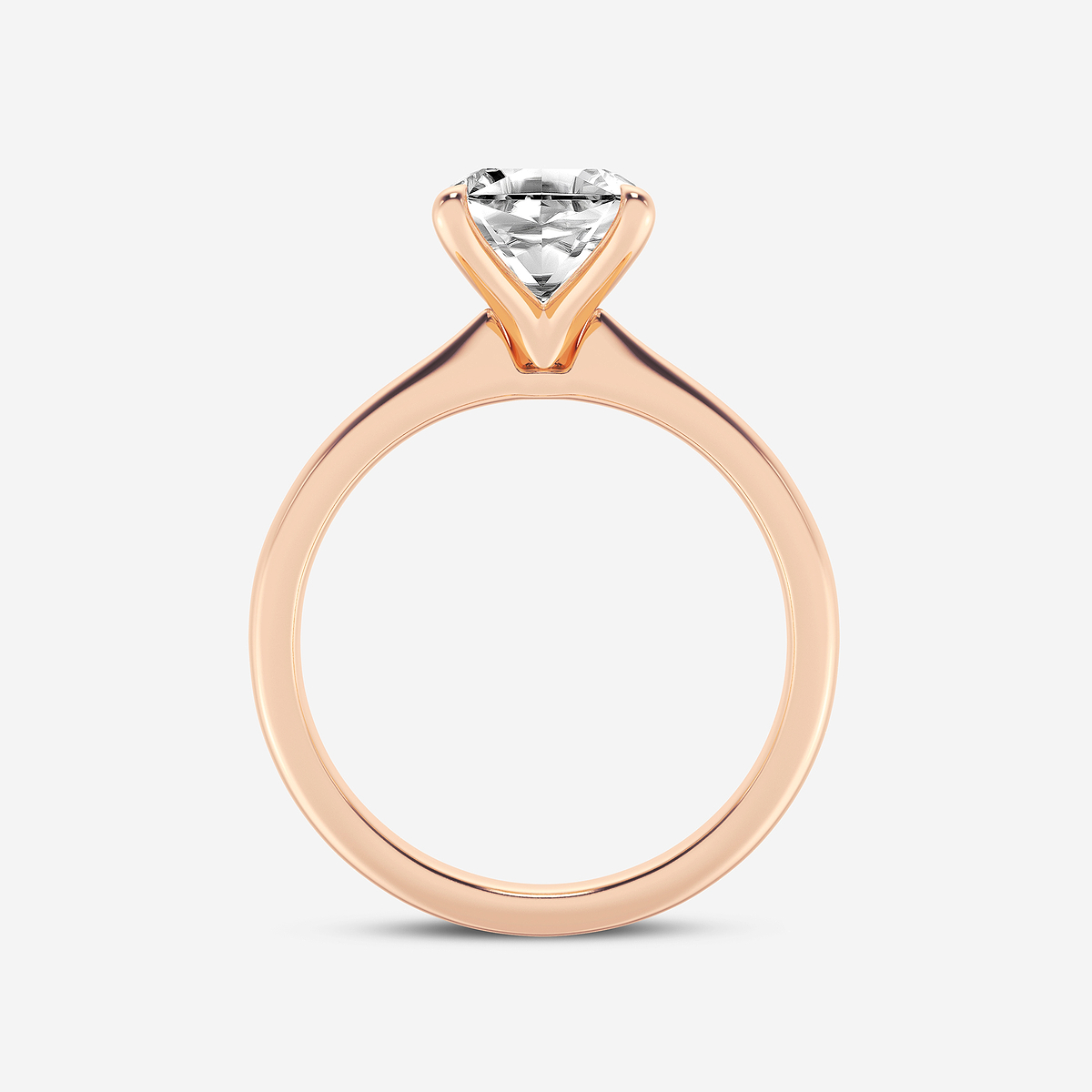 Additional Image 1 for  2 ctw Asscher Lab Grown Diamond Petite Solitaire Engagement Ring