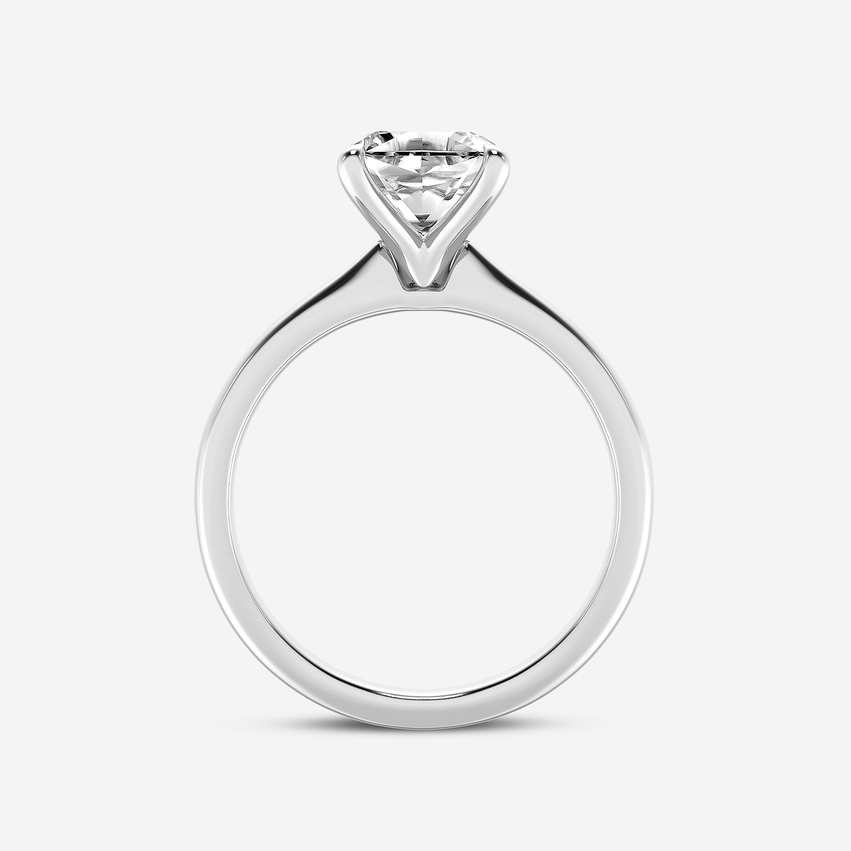 Additional Image 1 for  2 ctw Asscher Lab Grown Diamond Petite Solitaire Engagement Ring