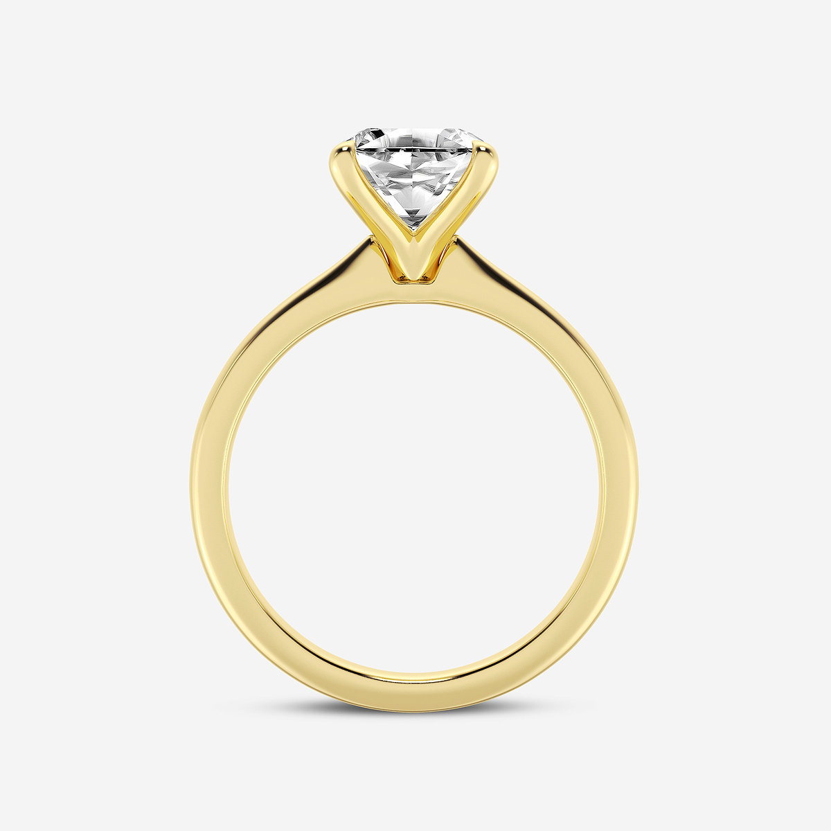 Additional Image 1 for  2 ctw Asscher Lab Grown Diamond Petite Solitaire Engagement Ring