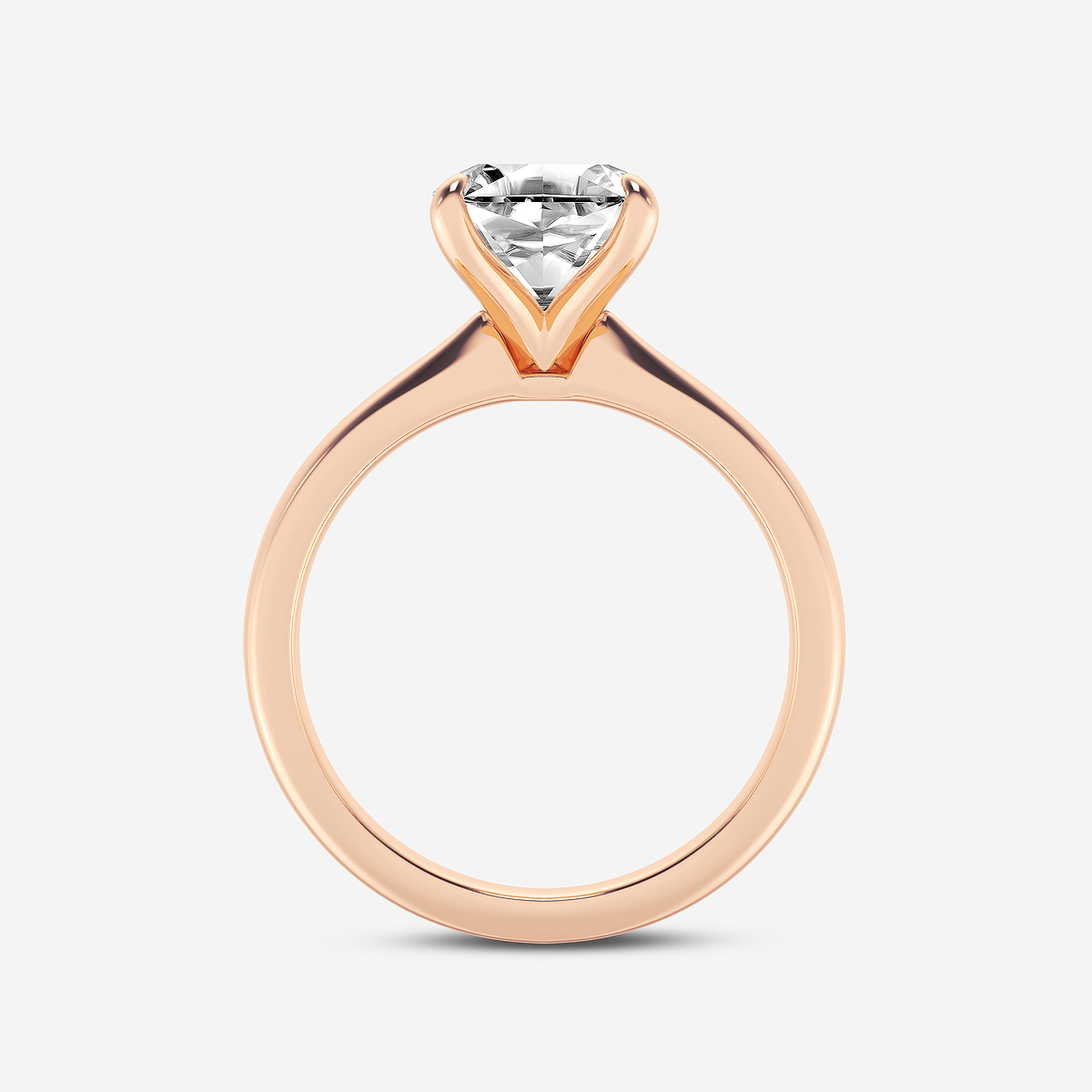 Additional Image 1 for  2 1/2 ctw Asscher Lab Grown Diamond Petite Solitaire Engagement Ring