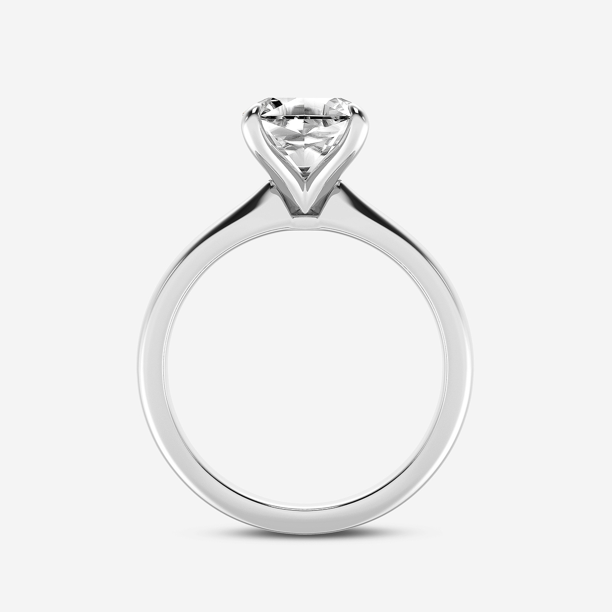 Additional Image 1 for  2 1/2 ctw Asscher Lab Grown Diamond Petite Solitaire Engagement Ring